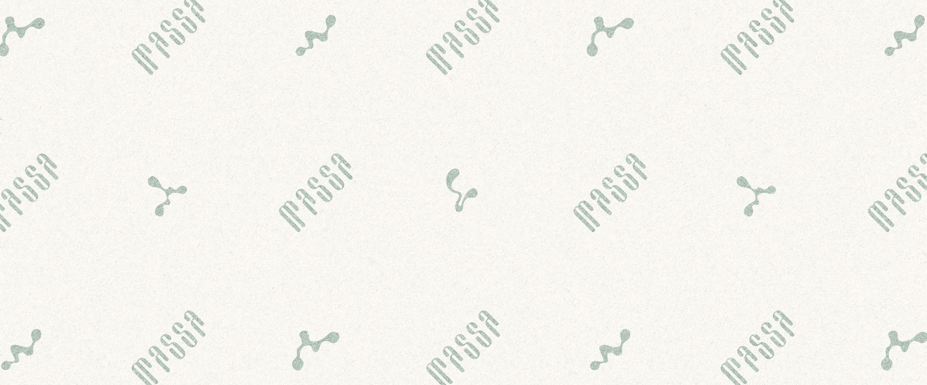 Pattern created with Massa logo and graphic elements / Motif créé avec le logo massa et les éléments graphiques